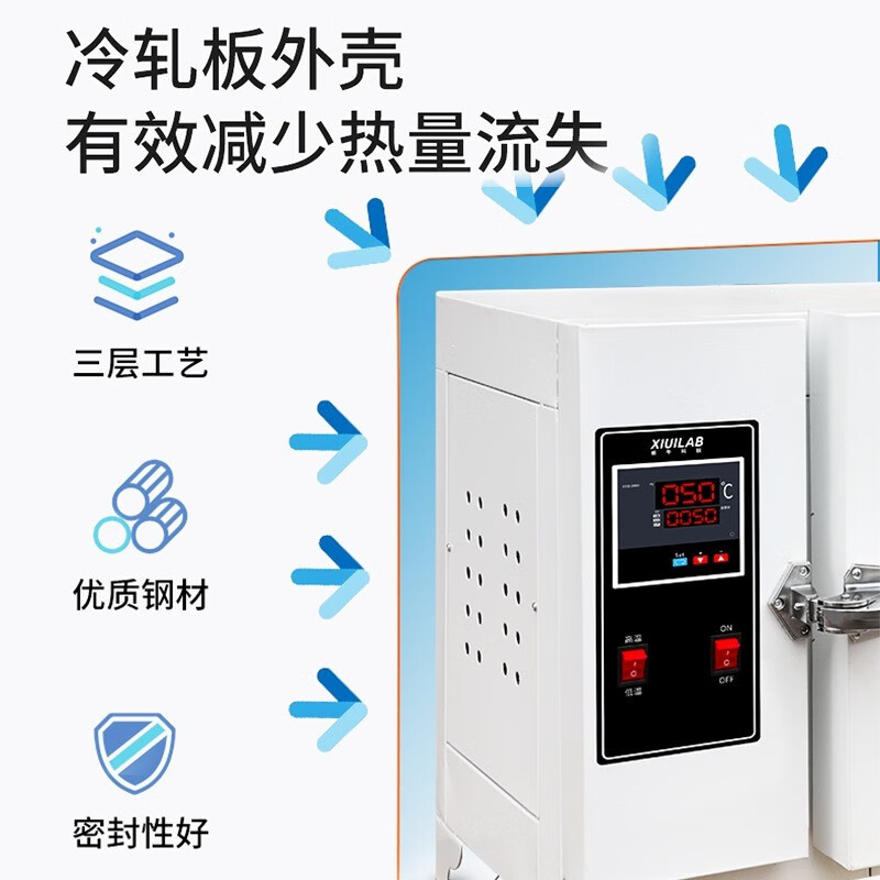 Xiniu Technology Electric Drying Oven Laboratory Industrial Oven High Temperature Aging Test Chamber 500 Degree Oven Constant Temperature Drying Oven GW-0 (with blast) reinforced and thickened