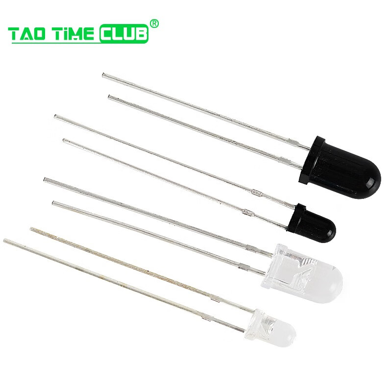 5MM 3MM infrared receiving tube + infrared transmitting tube infrared transceiver diode pair tube F3 F5 various 5MM infrared receiving tube + infrared transmitting tube (10 pairs)