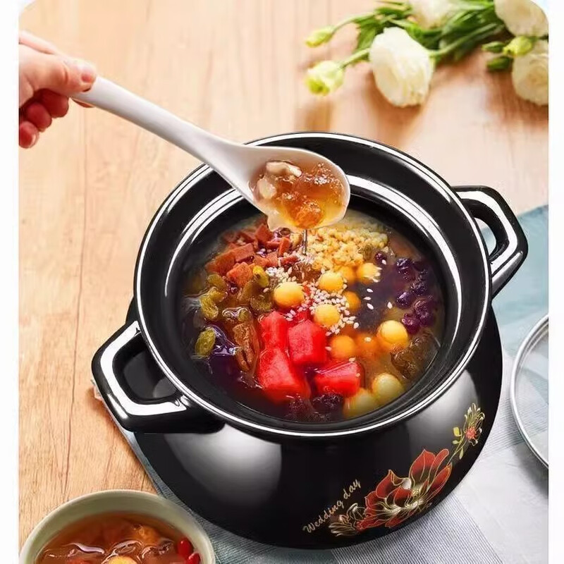 Dry-burning-resistant casserole stew pot large high-temperature resistant soup pot ceramic casserole pot household gas gas soup pot Honghua 8.2 liters (7-9 people)