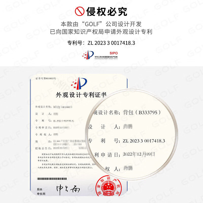 Golf (GOLF) backpack women's 14/15/16 inch laptop bag business trip travel backpack school bag for girlfriend