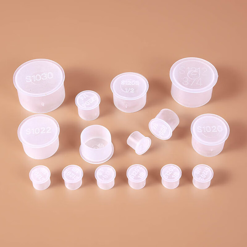 White T-shaped edge plastic plug thread protective sleeve transparent rubber cover screw anti-collision protective cover braces T-M6 (100 pieces)