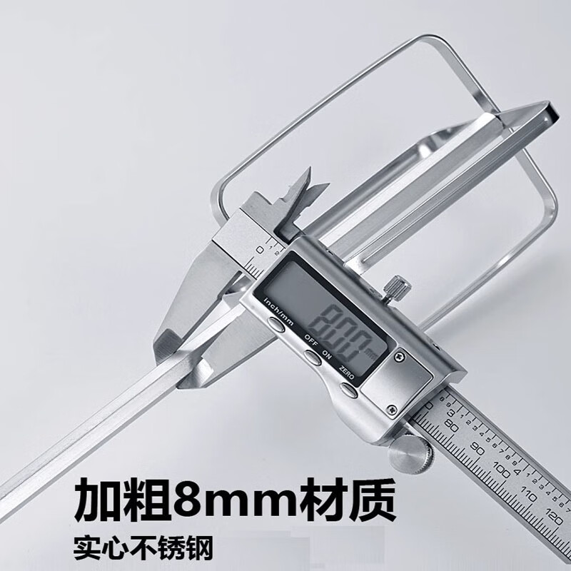 Beijingjie 304 stainless steel egg beater stirring rod accessories head electric commercial meat grinder meat stuffing machine hand electric drill extension rod 30cm upgraded shaft thick 8mm round head stirring rod