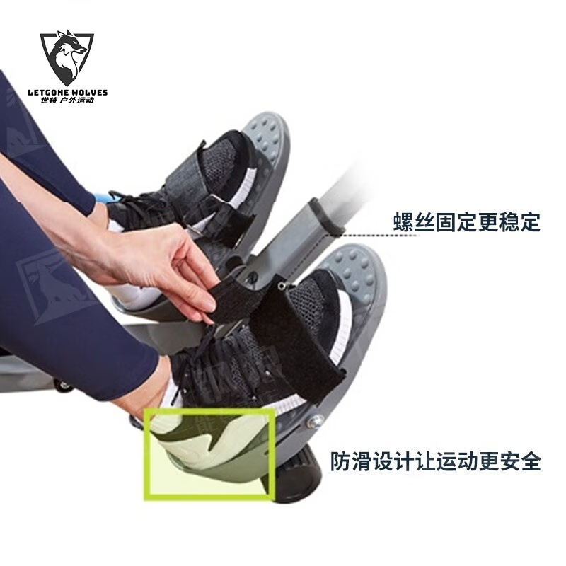 Hunting Steel Wolf Rowing Machine Foldable Home Fitness Equipment Exercise Back Fat Burning Simulation Sculls Hydraulic Resistance 12 Gears Hydraulic 12 Gears Resistance