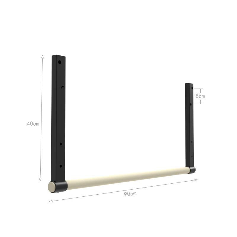 EASTSCOPE fitness side beam horizontal bar indoor household non-slip solid wood grip bar suspender bar for cross beam pull-up rack K130-27