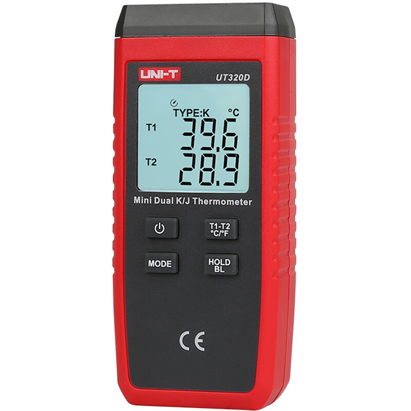 UNI-T UT320D dual-channel thermometer thermometer automatic range small portable industrial digital temperature measurement