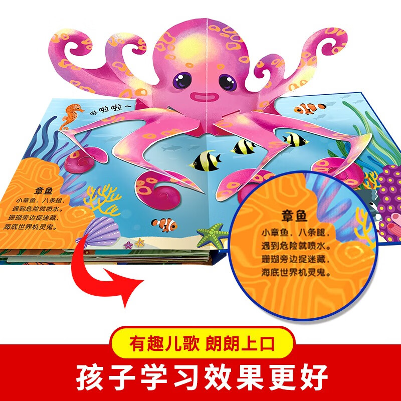 Animal Hide and Seek Pop-up Book, Educational Games, Early Education Song Picture Book, Children's Interesting Situational Cognition, Rabbit, Sloth, Bee, and Tiger Game Book, Three-dimensional Flip Book, Hide and Seek Pop-up Book (Hardcover Hardcover)