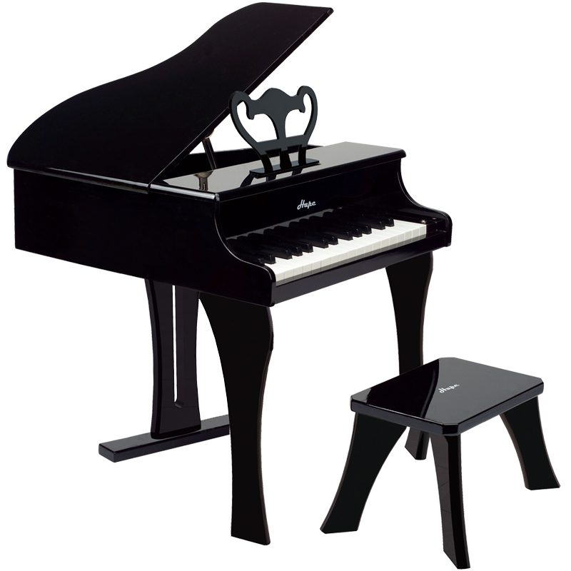 Hape Children's Piano 30-key Mechanical Piano Music Enlightenment Early Education Toy Baby Home Toy Gift for Boys and Girls 30-Key Mechanical Piano Elegant Black 3-12Y