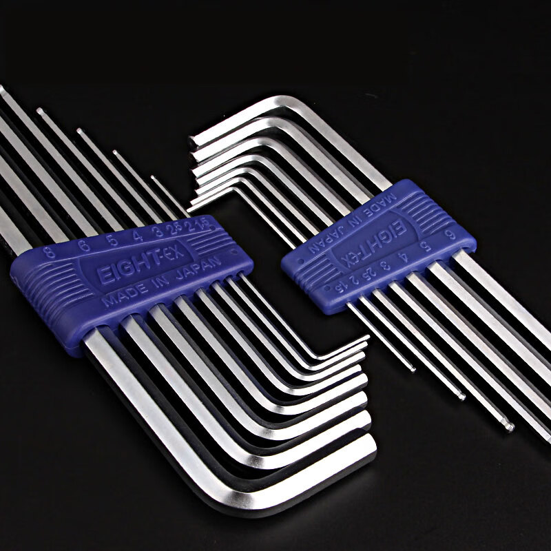 EIGHT imported Bailey hexagonal wrench set extended ball head hexagonal screwdriver alloy steel 9-piece set BHS-9