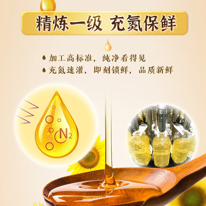 Fulinmen Jinqueyao edible oil 0 trans fatty acid first-grade sunflower oil 6.18L produced by COFCO