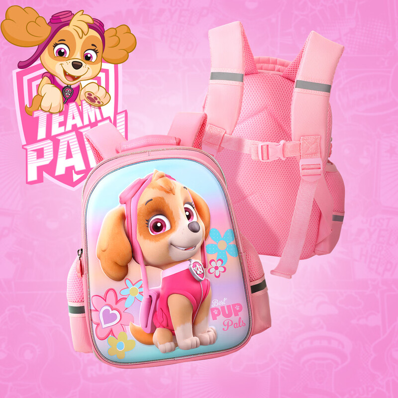 Wang Wang Team Li Da Gong Kindergarten School Bag Lightweight Breathable Large Capacity Chest Buckle Backpack for Children 3-6 Years Old Women