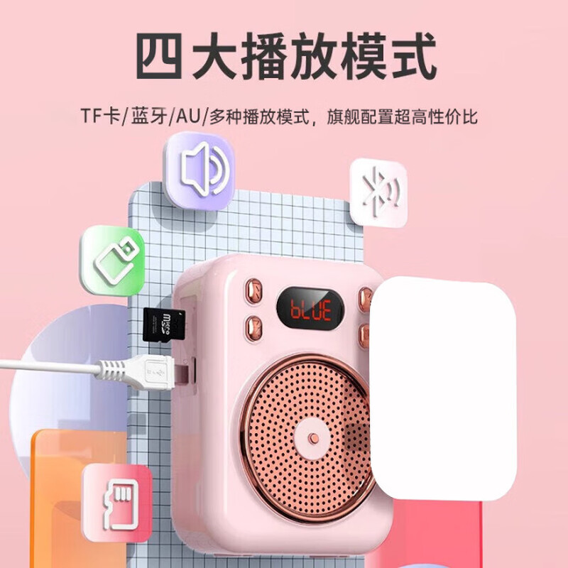 EARISE S.22 loudspeaker high volume portable little bee teacher teaching teacher dedicated outdoor tour guide card player beige wired