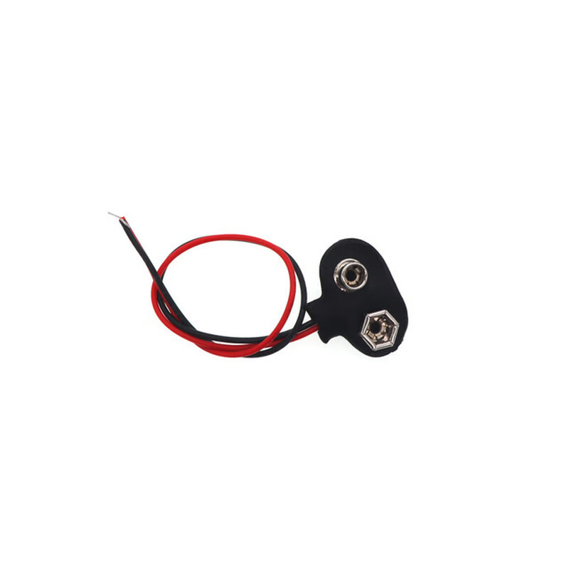 Shushe 9V battery buckle interface connector T-shaped/I-shaped cable length 15CM9V battery box battery cap battery buckle T-shaped battery buckle hard shell