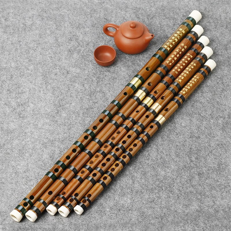 Minsine Bamboo Refined Flute Bamboo Flute G Key Zero Basic Beginner's Flute National Wind Instrument D18