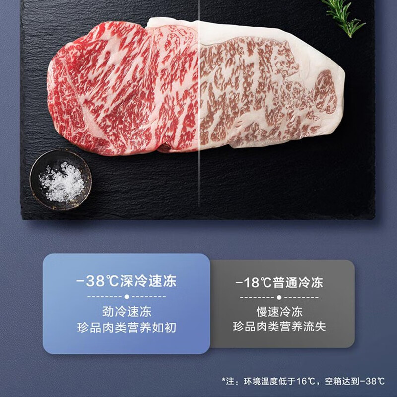 Haier Freezer Large Capacity True Air-cooled Frost-free Household Commercial Freezer Refrigerated Freezer Conversion Freezer Refrigerator First-Class Energy Efficiency Store High-end Seafood Deep-Cooled Quick-frozen - 38 Degrees Fresh-keeping 200L Sheet Metal + Air-cooled Frost-free + Black Gold Purification + Food Box 200L