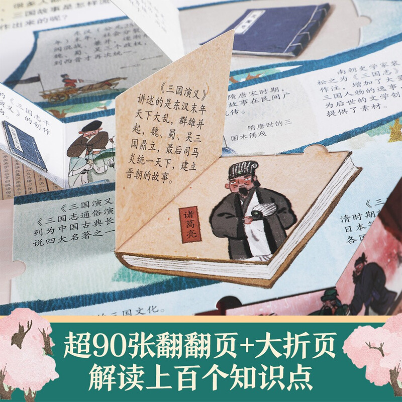 18 yuan off for orders over 87. Revealing the Romance of the Three Kingdoms (popular science flip book for children aged 5-10 years old). Fun children's book reveals the secrets of the four major classics series. Children's enlightenment popular science pop-up book. Children's Book Festival. Children's Day.