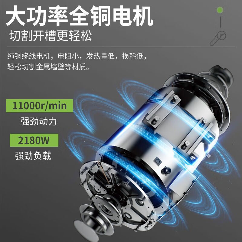 Tank angle grinder cutting machine grinder angle grinder household industrial high power polishing machine grinding wheel power tool 2180W S1008 standard industrial model