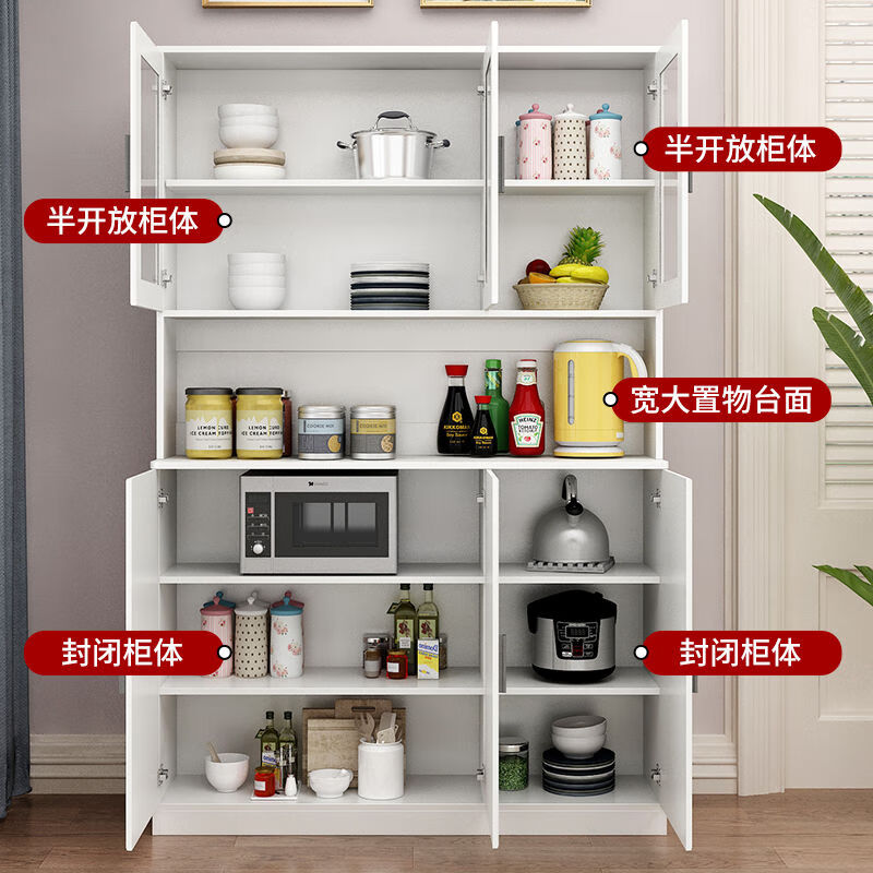 Xi Tangyue New Chinese Style Sideboard Multi-Layer Cabinet Wine Cabinet Integrated Wall Living Room Multifunctional Tea Cabinet Storage Cabinet Furniture Walnut Color Sideboard 182*80*34 Home Delivery Door-to-Door Installation
