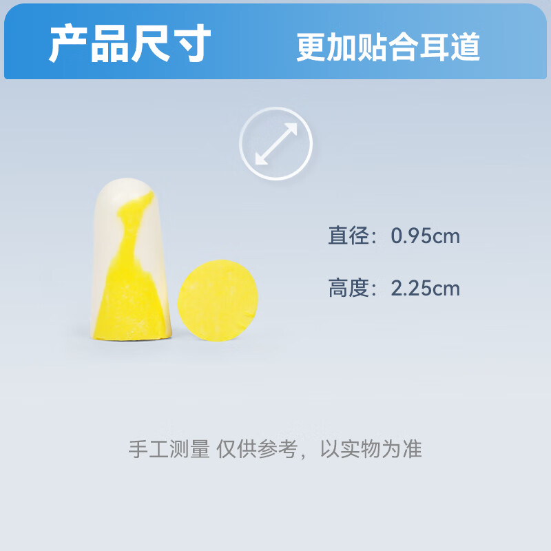 Honeywell Earplugs Sound Isolation and Noise Reduction for Sleep, Study, Work and Sleep Small Lemon Yellow 303S (12 pieces)