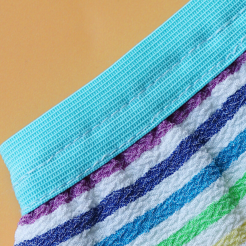 Jieshen Women's Powerful Bath Towel, Double-sided Back Rubbing Bath Towel, Back Rubbing Mud Gloves, Decontamination Bath Wipe, Color Strips