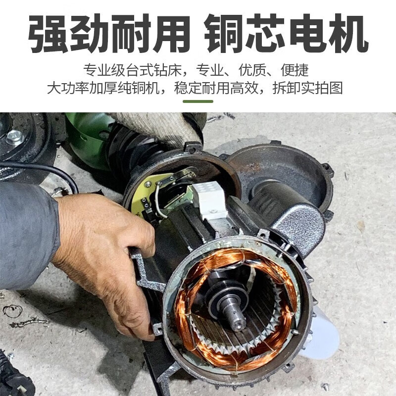 HOYUNSTORM bench drill industrial-grade bench-top drilling and milling machine multi-functional small bench-top drilling machine high-precision high-power drilling machine recommended model drilling 20MM 750W-220V