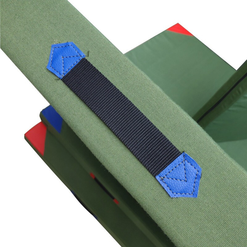 Mengduofu Gymnastics Mat Folding Thickened Sit-Up Mat High Jump Mat School Nap Student Physical Test Training Protective Mat Two-fold International Canvas 120*60*5cm Green Gymnastics Mat