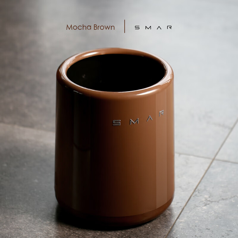 Lazy space simple retro trash can household large capacity open living room bedroom trash can paper basket bathroom trash can retro bucket cream color