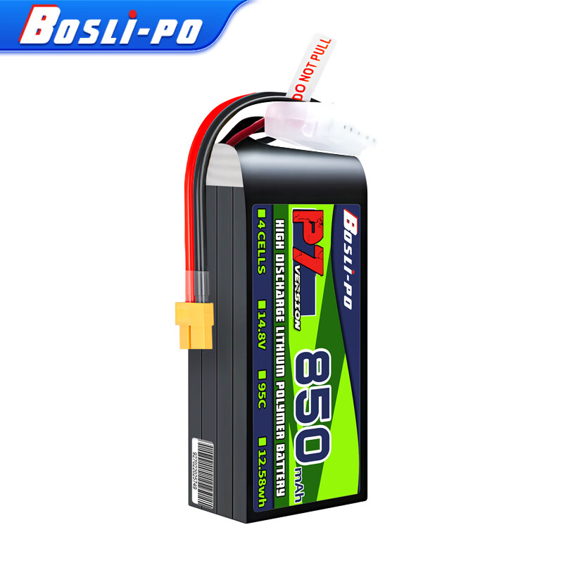 Bosli-po P7 series 4S850mAh battery pack 14.8V/850mAh 95C XT30 interface can be used for 2-inch 2.5-inch FPV travel machine
