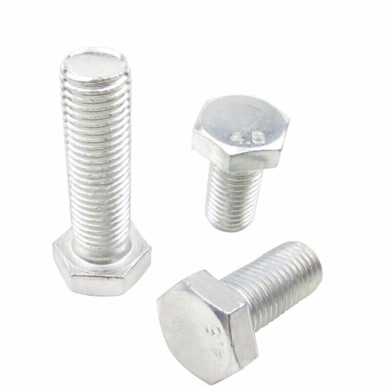 Jishuo GB30 national standard galvanized external hexagonal bolt 4.8 grade galvanized hexagonal head screw knock bolt M16*190