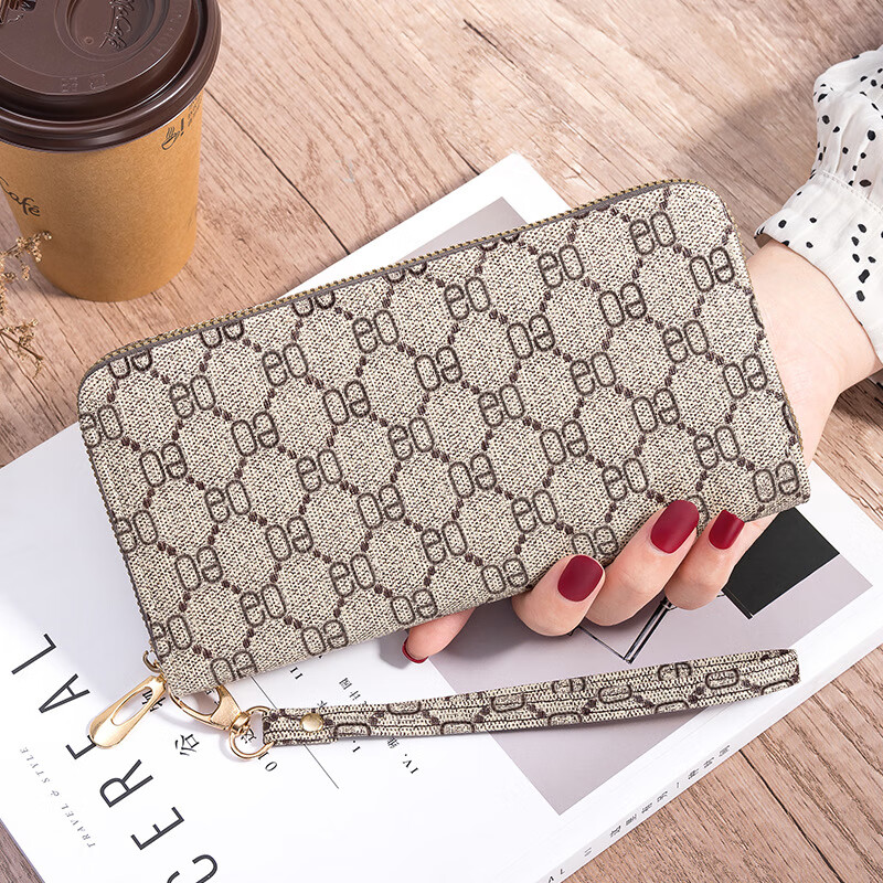 Kangaroo Card Holder Wallet Women's Two-in-One 2024 Chinese Valentine's Day Women's Feeling Large Capacity Lightweight High-End Exquisite Zipper Long Style No Ribbons