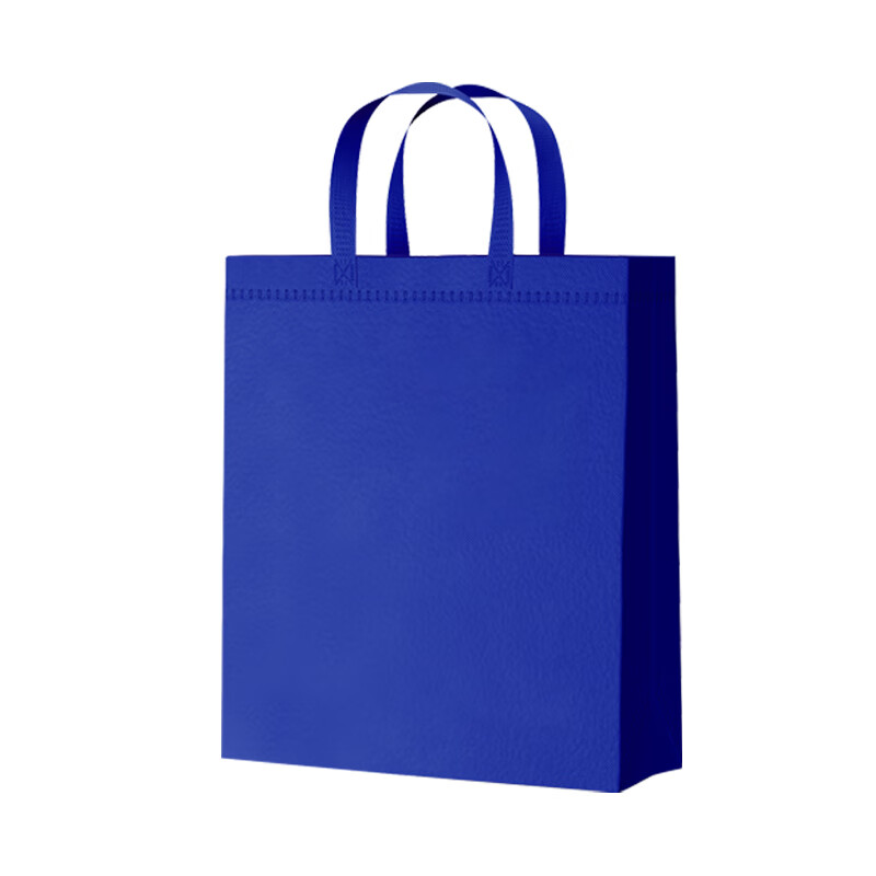 40,000 kilometers, 10 pieces, blue non-woven bags, thickened shopping eco-friendly bags, packaging bags, handbags, eco-friendly bags, customizable logo printing, vertical large size 35*41*12