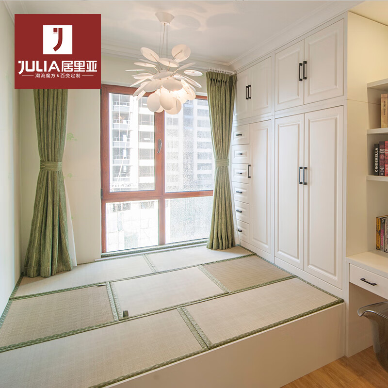 Curia tatami customization overall modern simple bedroom bed combination bay window study overall wardrobe customization Projection area/square meter 1800*2000