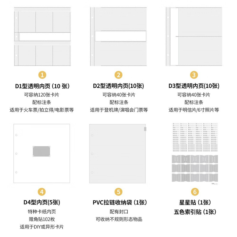 Douban Favorites 2.0 Forest Green Train Tickets Movie Tickets Air Tickets Concert Tickets Collection Album Bill Holder Memorial Album File Loose-leaf Storage Album