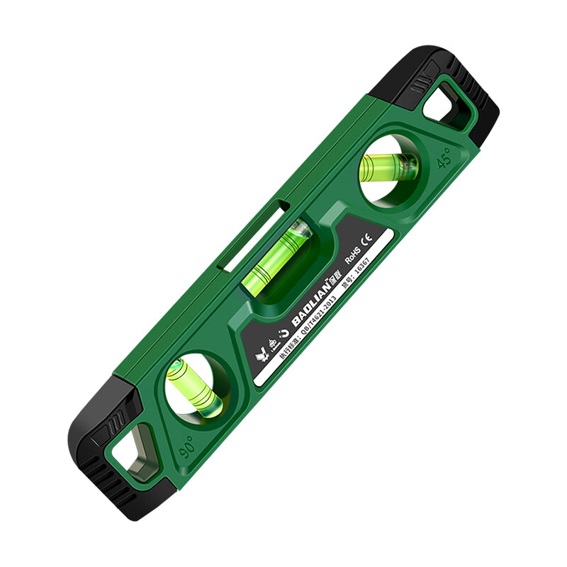 Baolian magnetic torpedo level 230mm mini level micro measurement woodworking balance ruler upgraded new torpedo type three bubble strong magnetic level