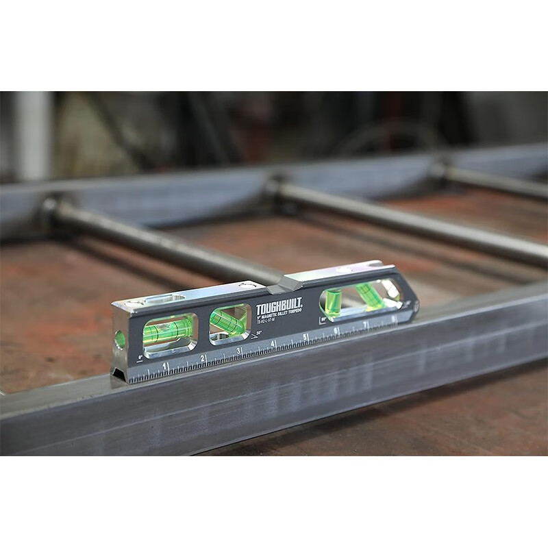TOUGHBUILT high-precision level 9-inch aluminum alloy strong magnetic ruler household small decoration measurement balance ruler TB-H2-L-9T-M/4-post torpedo level