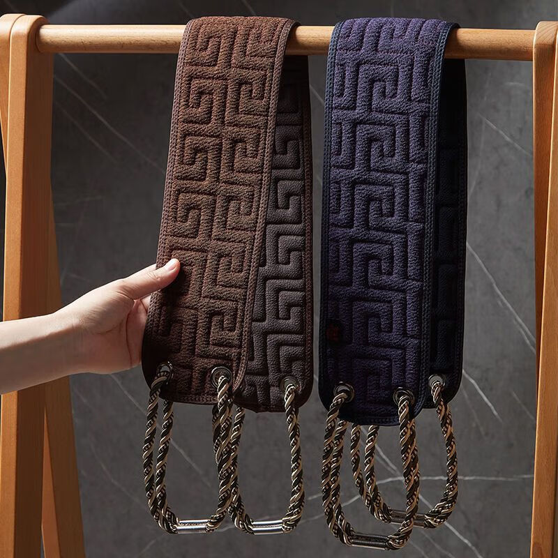 Xunliba bath towel, men's special bath towel, powerful mud rub artifact, household back rub, long strip back shower gloves, thickened - AB noodles back strip, coffee color