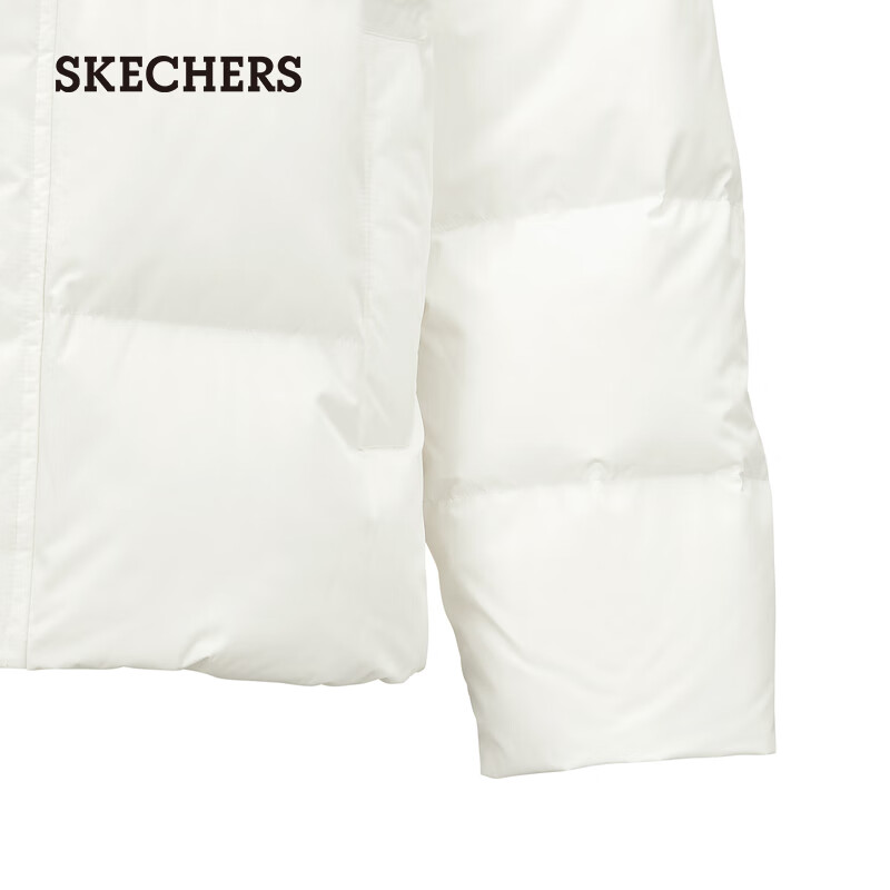 Skechers New Year's Gift Down Jacket Winter Hooded Warm Jacket Casual Short Coat Same Style for Men and Women L324U154