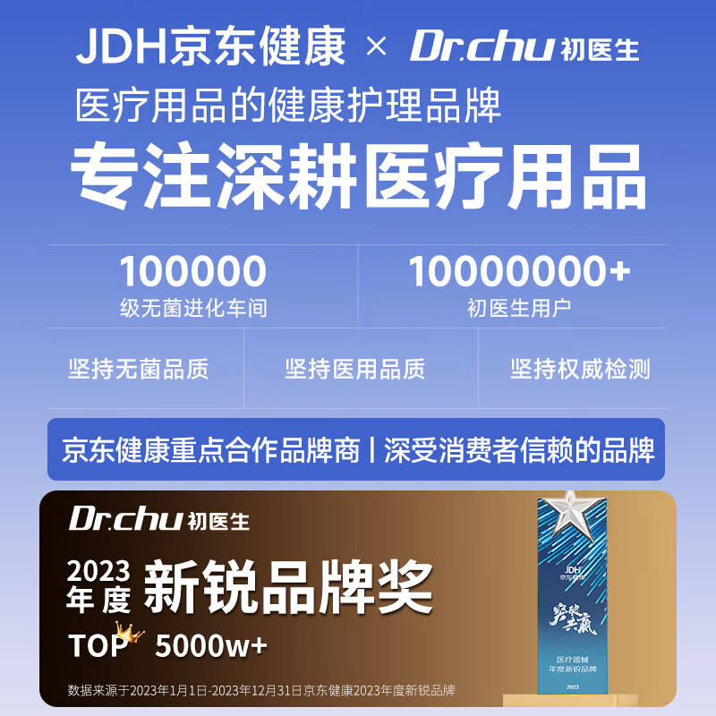 Chu Doctor Medical Surgical Mask Adult Disposable Sterilization Grade Mask Winter Anti-Allergy Protection White 50 Pack