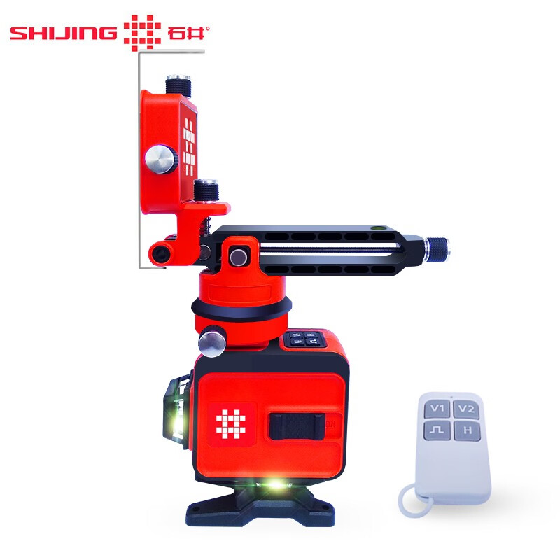 Shijing (SHIJING) level meter 12-line green light high-precision laser universal floor-mounting meter wall-mounting meter infrared wall-mounted meter blue light dual-use 7259 green light (blue) 12-line + remote control standard