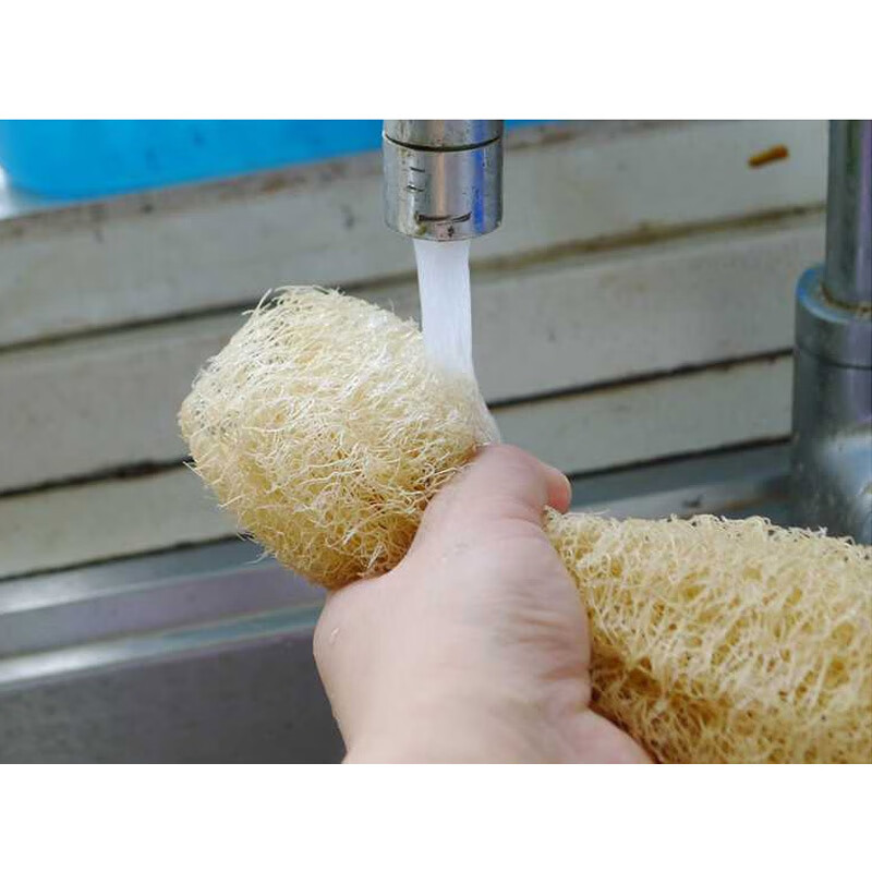All-purpose kitchen natural loofah 3 pieces 25-30cm pot and dishwashing artifact cup brush bath towel loofah pulp cleaning brush
