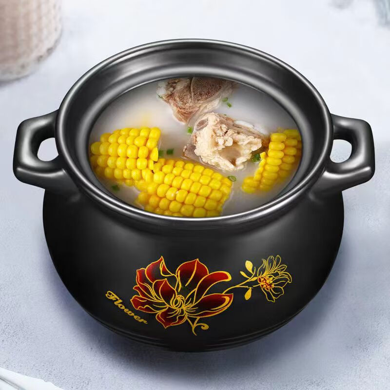 Dry-burning-resistant casserole stew pot large high-temperature resistant soup pot ceramic casserole pot household gas gas soup pot Honghua 8.2 liters (7-9 people)