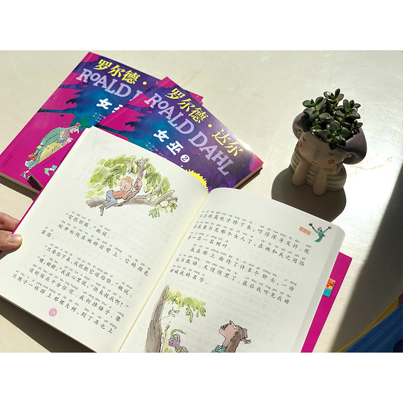Collection of Roald Dahl's Works (Color Picture Pinyin Edition for First Grade and Second Grade Readers) - Witch (3 books set) Extracurricular Reading Reading Extracurricular Books