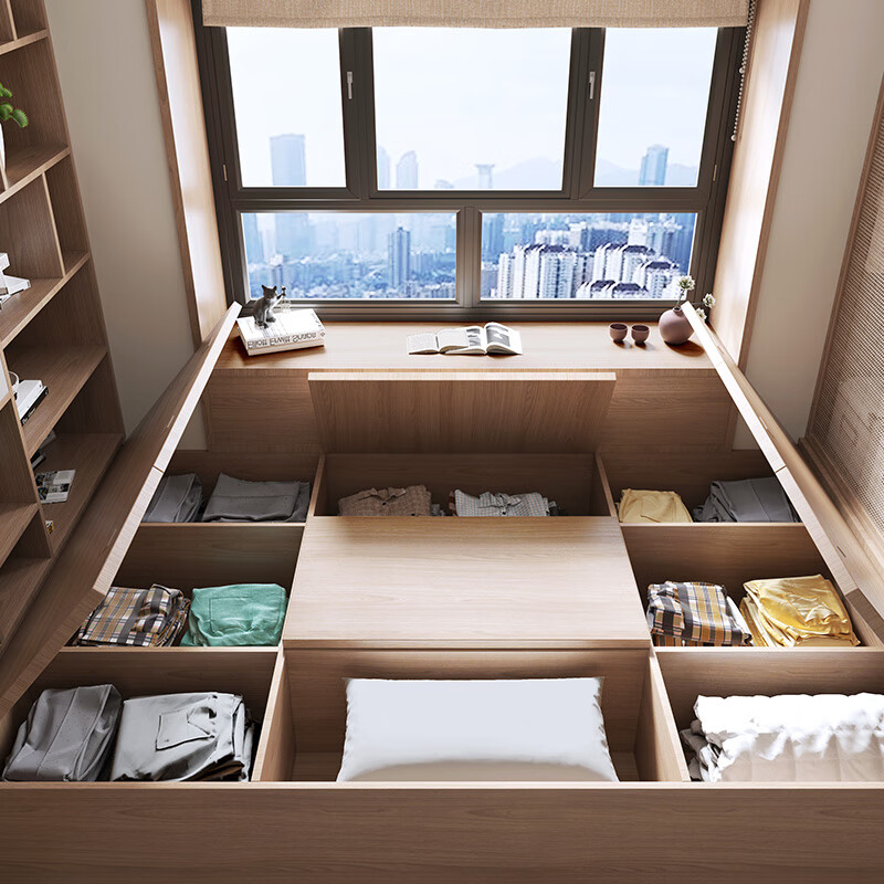 Bunny whole house customized tatami bed combination wardrobe whole house customized all-in-one children's room customized partition tatami customized gold