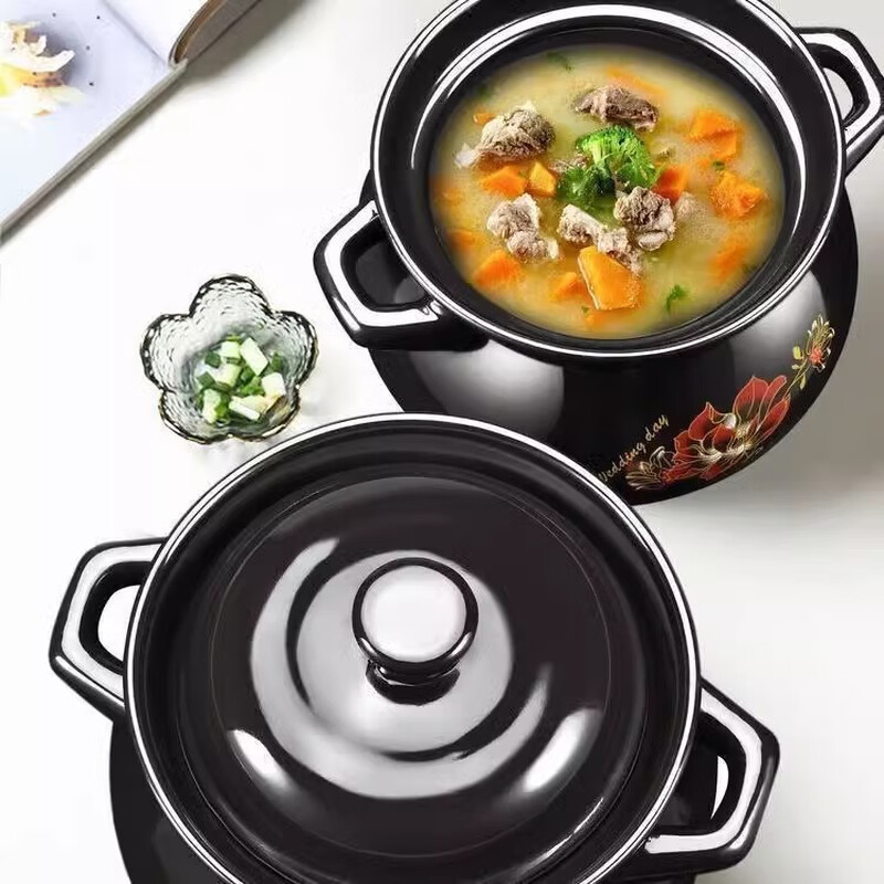 Dry-burning-resistant casserole stew pot large high-temperature resistant soup pot ceramic casserole pot household gas gas soup pot Honghua 8.2 liters (7-9 people)