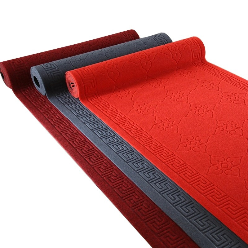 Customizable carpets for living room, corridor, bathroom, hotel entrance, entrance, water-absorbent, non-slip, waterproof, commercial stair elevator, red carpet cutting roll, big red (ordinary embossed 5mm thick) 1.2 meters wide, take a few pieces and get a few meters long