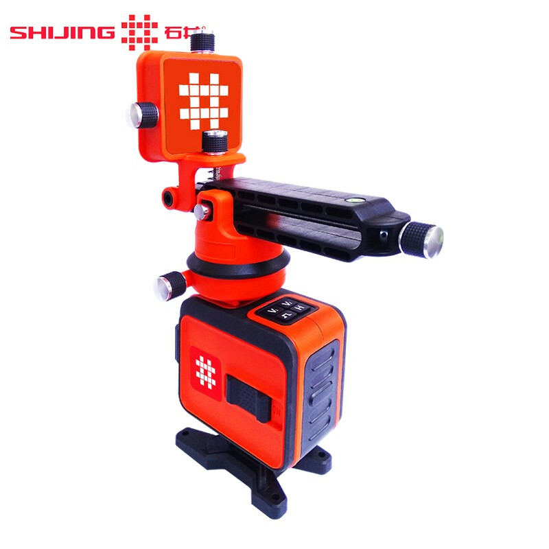 Shijing (SHIJING) level meter 12-line green light high-precision laser universal floor-mounting meter wall-mounting meter infrared wall-mounted meter blue light dual-use 7259 green light (blue) 12-line + remote control standard