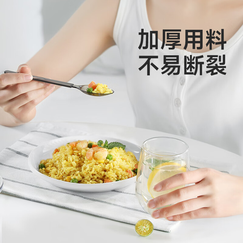 Meliya disposable spoons individually packaged 50 pieces food grade spoons high temperature resistant takeaway watermelon ice cream spoon