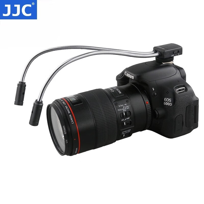 JJC camera macro shooting fill light LED photography light Canon Sony Nikon Fuji A7R5 XS10 XT5 Z6ii Z30 R62 R5 insect flower jewelry diamond small double lamp beads LED-2DII