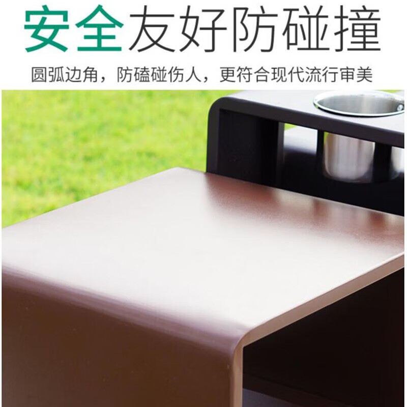 Shukou (Supercloud) outdoor two-category trash can, outdoor peel stainless steel community school street commercial smoking extinguisher barrel DY-galvanized sheet