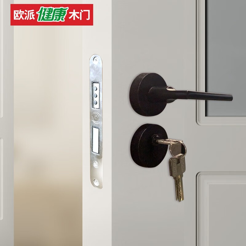 Oppai Wooden Door Wooden Door Bedroom Door Interior Door Kitchen Door F4 Star Environmentally Friendly Ecological Film Noise Reduction Paint-Free Door Kitchen Push-Pull 45 Thick Customizable OPMA-2201AJ Crescent White