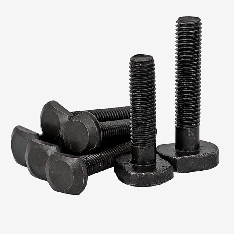 Bingneng grade 8.8 high-strength T-shaped screw screw slot mold pressure plate T-bolt punch milling machine lathe screw black M6*80 half thread 10 pieces